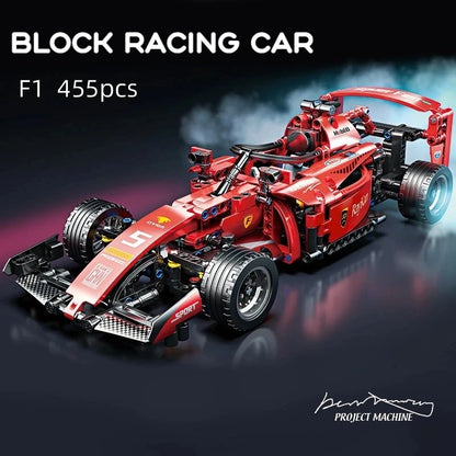 455Pcs F1 Building Blocks Car Model MOC Toy Construction Set for Children