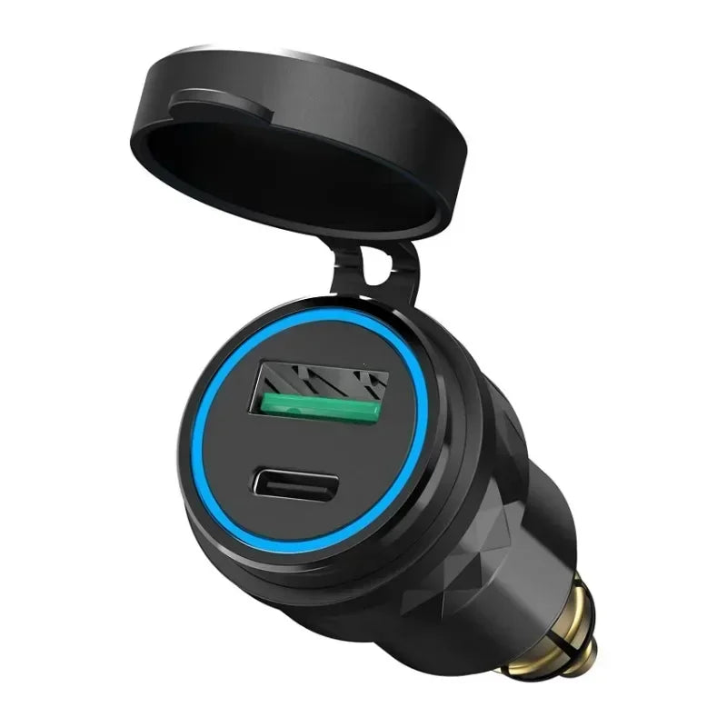 Motorcycle Waterproof Charger 30W USB Hella DIN Plug PD for BMW Ducati Triumph