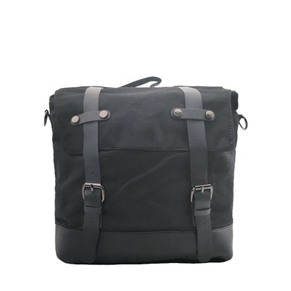 Waxed Canvas Motorcycle Saddlebag Waterproof Vintage Retro Side Bag - EXPROTAS