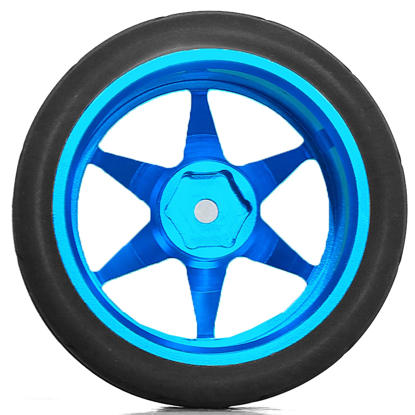 RED SPIDER 65mm Wheel Tires 12mm Hex Blue Rim for 1/10 1/12 1/14 RC Car
