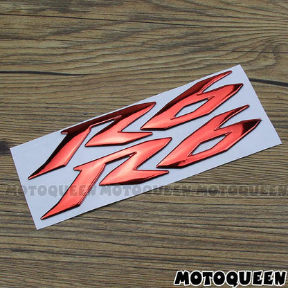 For YZF R6 YZF6000 Stickers Motorcycle 3D Chrome Reflective Decals Tank Pad Shell Body Wind  Fairing Pvc-EXPROTAS