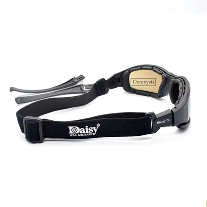 Daisy Tactical Polarized Sunglasses Goggles with 4 Lens Original Box for Men