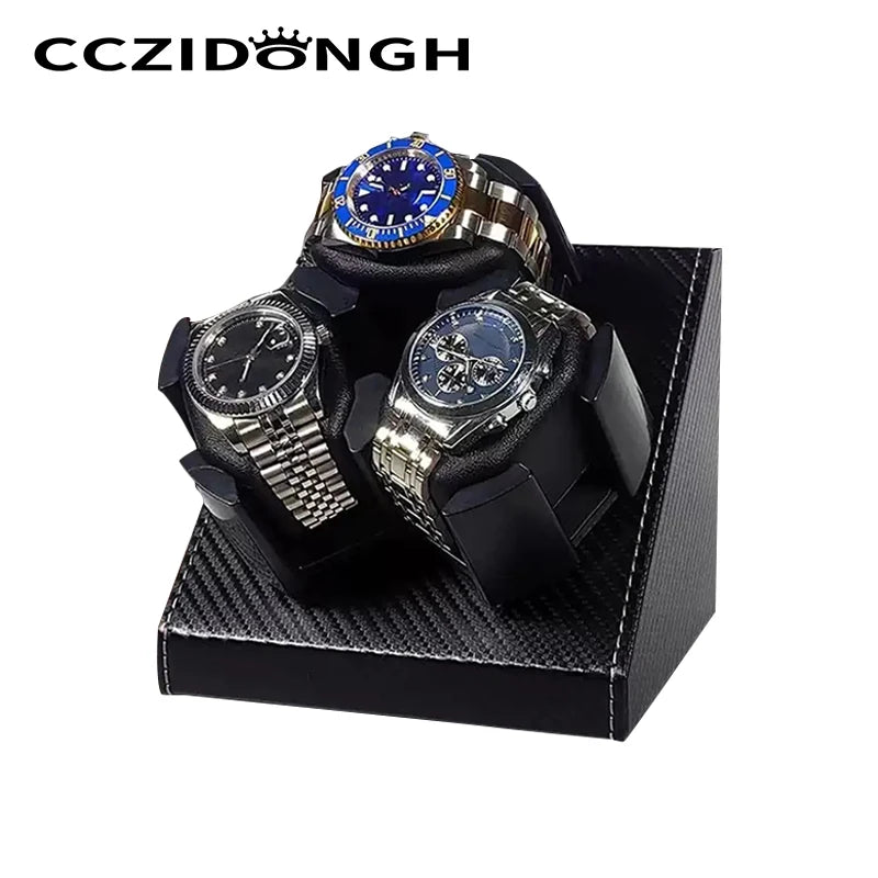 Utomatic Watch Box Winder for Mechanical Watches Desktop Storage 20x19cm