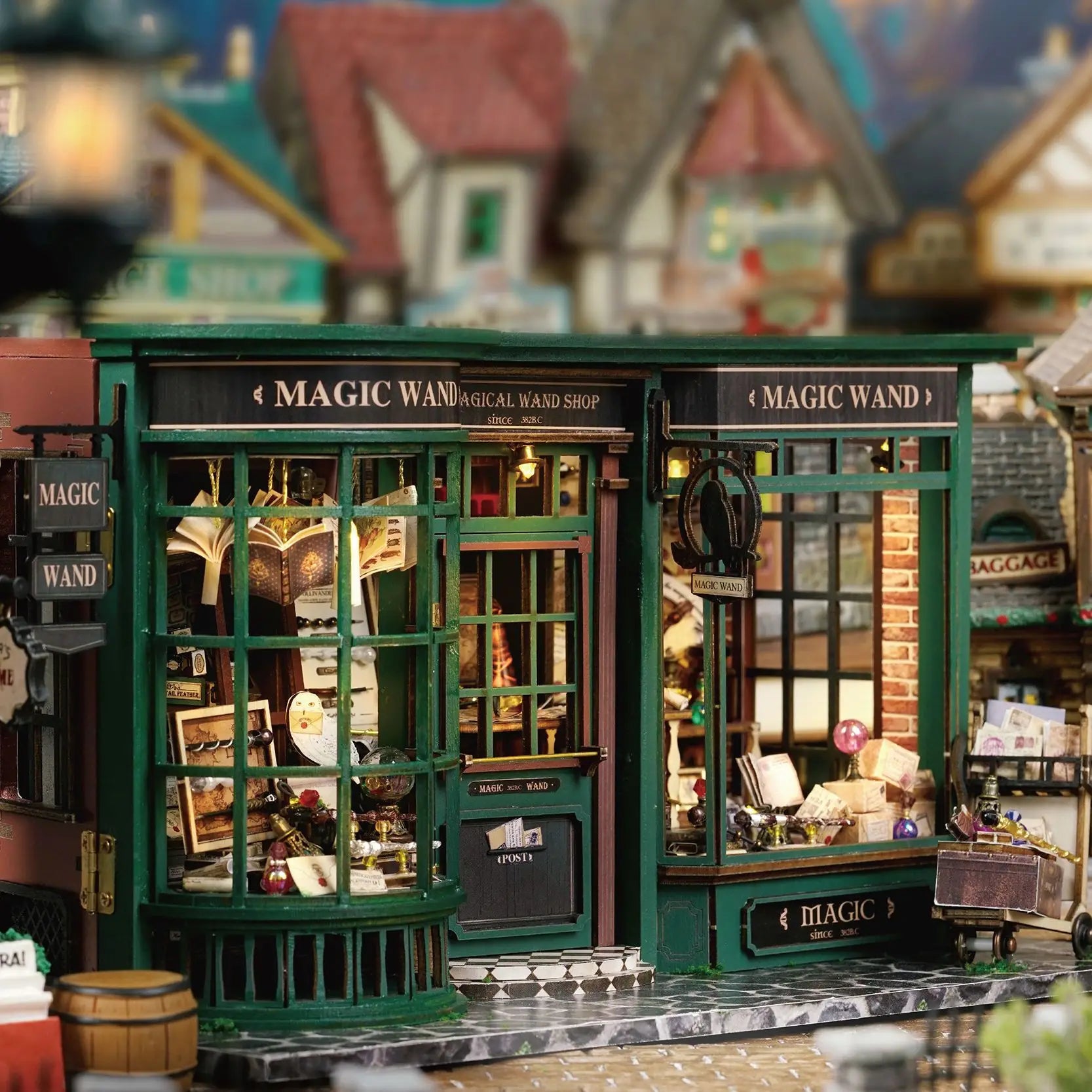 Magic Shop DIY Wooden Dollhouse Miniature Doll House Kit with Furniture Roombox Retro Home Model Toy for Children Gift-EXPROTAS