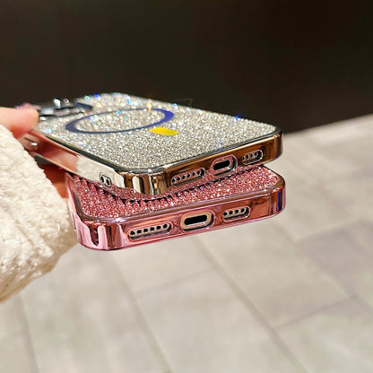 Diamond MagSafe Case for iPhone 11-17 Air Pro Max Plus Electroplate Cover