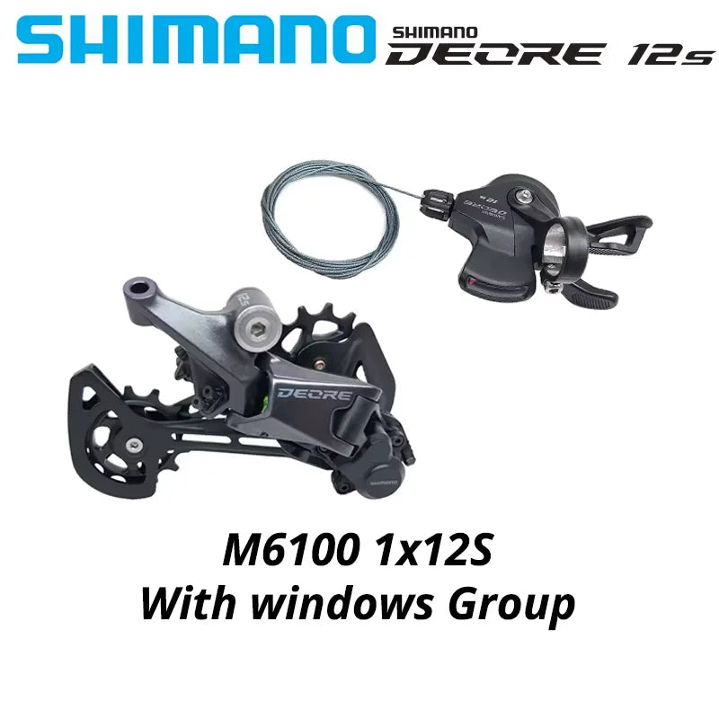 Shimano Deore RD-M6100-SGS 12-Speed Rear Derailleur + Right Shifter Lever - EXPROTAS