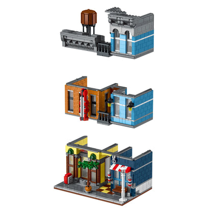 1178pcs Street View Building Blocks Pizza Shop Modular Architecture Sets MOC Detective Agency Boys Toys for Children Gifts 20104-EXPROTAS