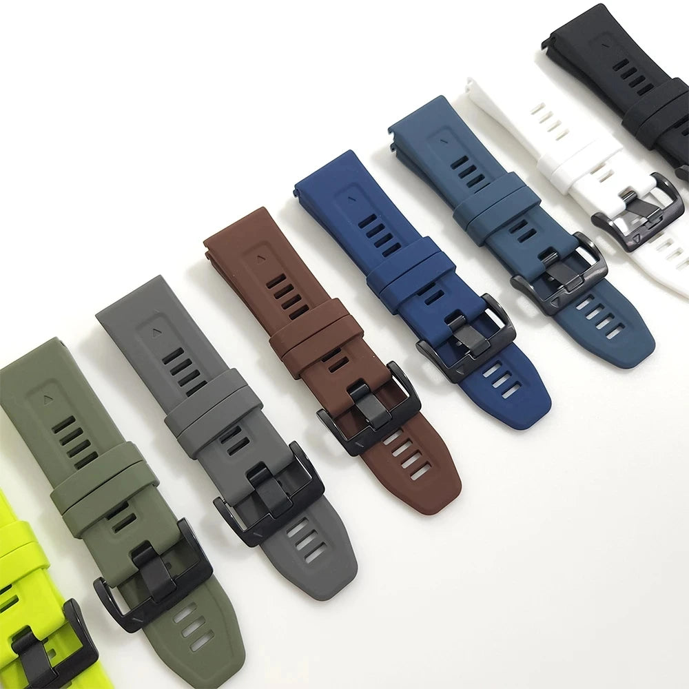 Silicone Strap for Garmin Fenix 7 7X 6X Pro 22mm 26mm Watch Band