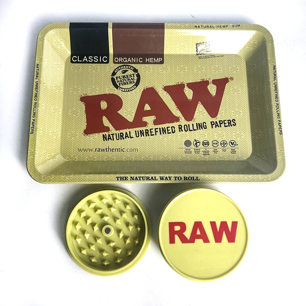 60mm Plastic Herb Grinder 2 Layer Spice Crusher with Metal Tobacco Rolling Tray
