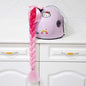 Motorcycle Helmet Braids Wig for Women Ponytail Hair Curly Pigtail Decor
