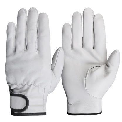 Leather Work Gloves Driver Lorry Fleece Lined Safety Truck Welding Pairs