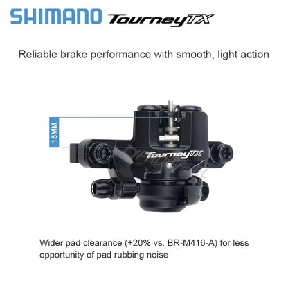 Shimano Tourney BR-TX805 Mechanical Disc Brake Caliper with Resin Pads