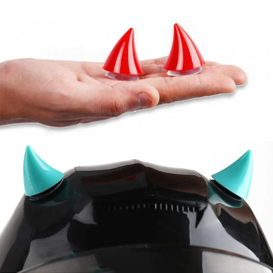 2PCS Motorcycle Helmet Horn Decoration Adhesive Suction Cup Accessories