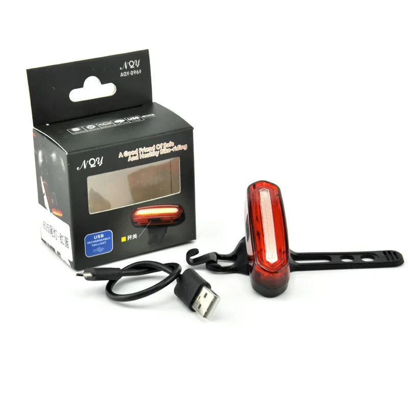 Bicycle Light LED Rear Tail Lamp Waterproof USB Rechargeable Bike Safety