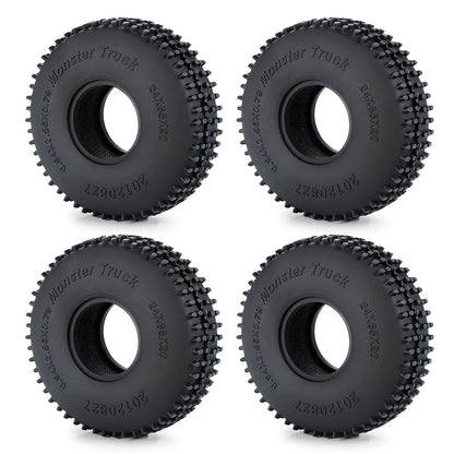 YEAHRUN 4Pcs 1.0inch Soft Rubber Wheel Tires 50/54/58/62/64/65mm for TRX-4M 1/18 Axial SCX24 1/24 RC Crawler Car Upgrade Parts-EXPROTAS