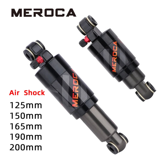 MEROCA Mountain Bike Air Shock Absorber 125mm/150mm/165mm/190mm/200mm Scooter Alloy MTB Folding Bicycle Rear Shock Cycling Parts-EXPROTAS