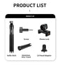 TELESIN 0.9M Aluminum Selfie Stick Monopod Tripod for GoPro Hero 12-6, Insta360, DJI, Phone