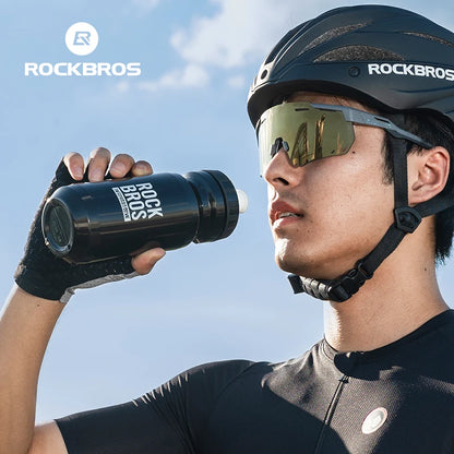 ROCKBROS Bicycle Water Bottle 600ml PP Sports Cycling Squeeze Cup Outdoor Hiking