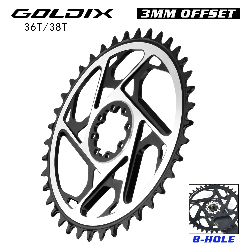 Narrow Wide Chainring 3mm Offset 8 Bolt MTB Sprocket for SRAM 36T 38T