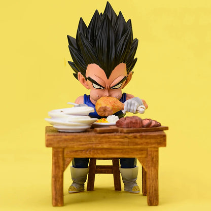 Dragon Ball Z Vegeta Figure Son Goku eating 8cm Pvc Action Figures Collection Model Toys For Children Christmas Gifts-EXPROTAS