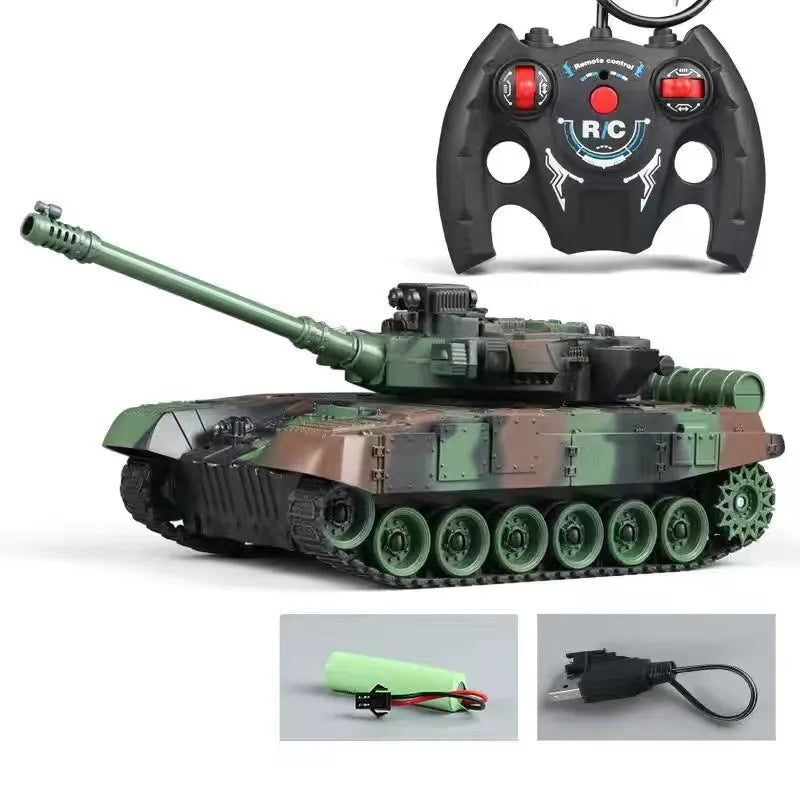 RC Tank Military War Battle United States M1 Leopard 2 Remote Control Electronic Toy Car Tactical Model Gifts for Boys Children-EXPROTAS
