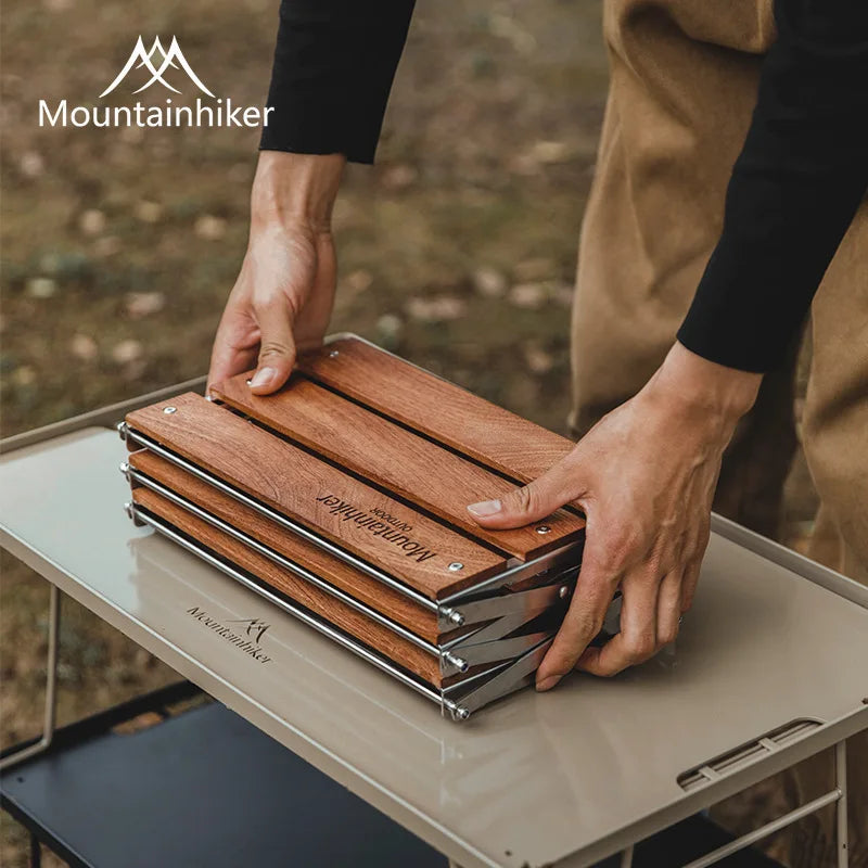 MOUNTAINHIKER Outdoor Camping Rack Portable Three-tier Rack Easy To Carry Foldable Picnic Camping Barbecue Folding Table-EXPROTAS