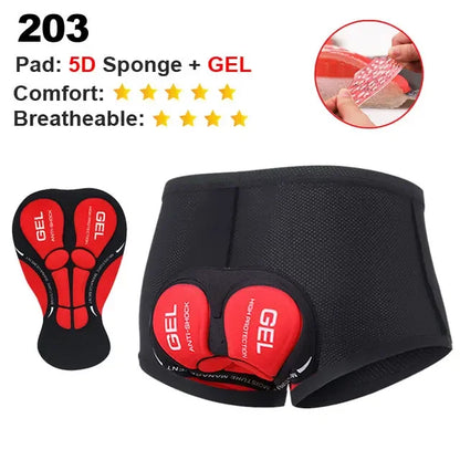 NEWBOLER Men’s Cycling Padded Underwear 5D Gel Breathable MTB Road Shorts - EXPROTAS