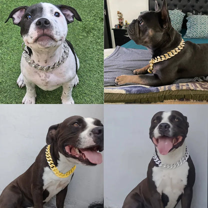 Stylish Dog Collar Chain Necklace for Pets Decorative Stainless Steel Accessory