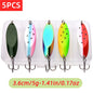 Box Treble Hooks 5PCS Gold Fishing Tackle Set with Sequins
