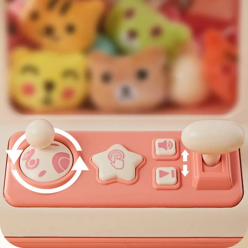 Automatic Doll Machine Toy for Kids Mini Cartoon Coin Operated Play Game Claw Crane Machines with Light Music Children Toy Gifts-EXPROTAS
