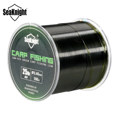 SeaKnight CARP 500M Nylon Fishing Line 10-25LB Strong Smooth Invisible Green