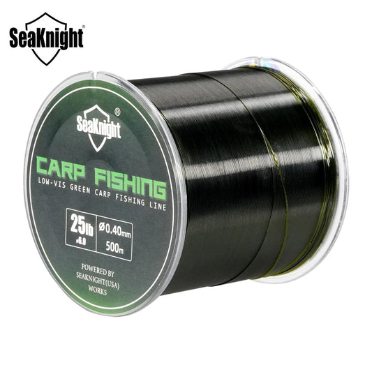 SeaKnight CARP 500M Nylon Fishing Line 10-25LB Strong Smooth Invisible Green