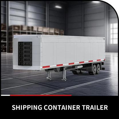 421PCS European Truck Head Building Blocks Connectable Container Trailer Model Bricks Educational DIY Toys For Children's Gifts-EXPROTAS