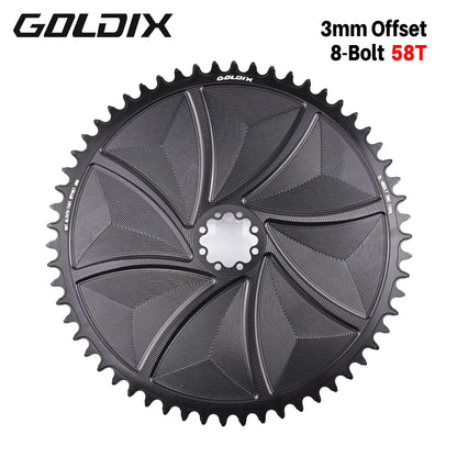 Narrow Wide Chainring 3mm Offset Goldix Direct Mount for 8Bolt Crankset