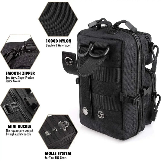 EDC Utility Bag Molle Waist Pouch Tactical Small Organizer Outdoor Gear