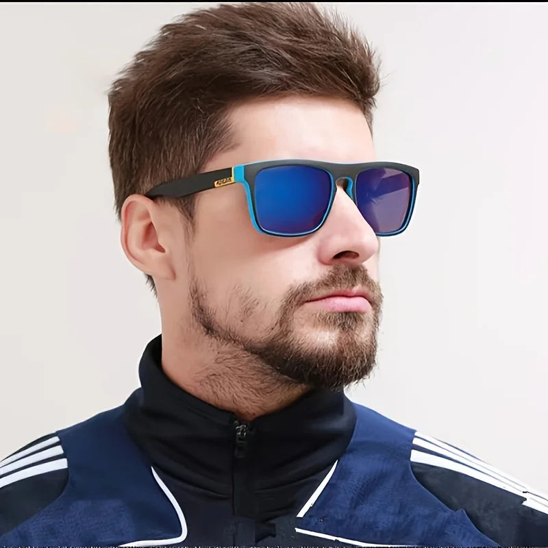 2PCS Polarized Square Sunglasses Anti-Glare UV400 for Travel & Fishing