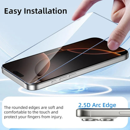 5PCS Tempered Glass Screen Protector for iPhone 18 17 16 15 14 13 12 Max