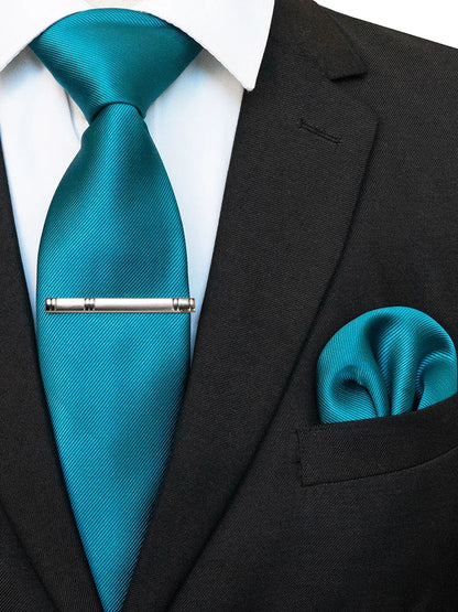 Suits Necktie Clip 8cm Mens Slim Solid Classic Wedding Party Ties