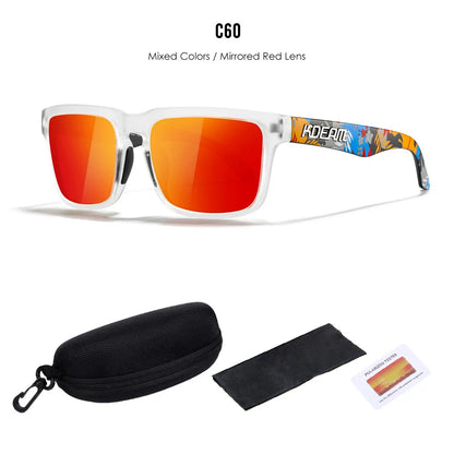 2025 KDEAM Polarized Sunglasses Red Mirror Lens Unisex Outdoor Eyewear