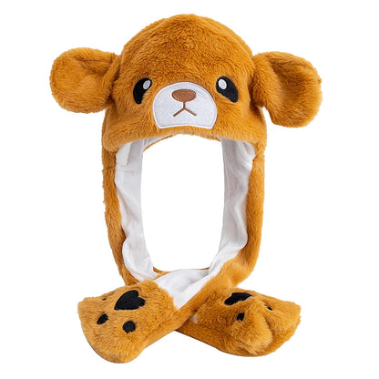 Funny Ear Hat Plush Rabbit Animal Cap for Party Teens Headwear
