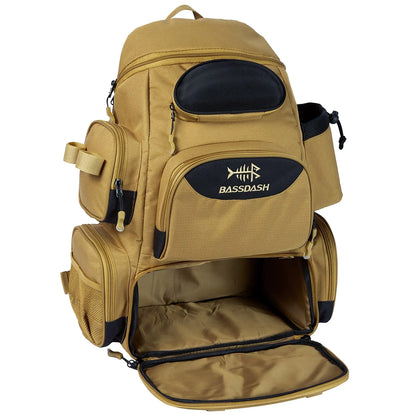 Bassdash Fishing Bag Tackle Backpack Lightweight Tactical Tackle Box Multifunctional-EXPROTAS