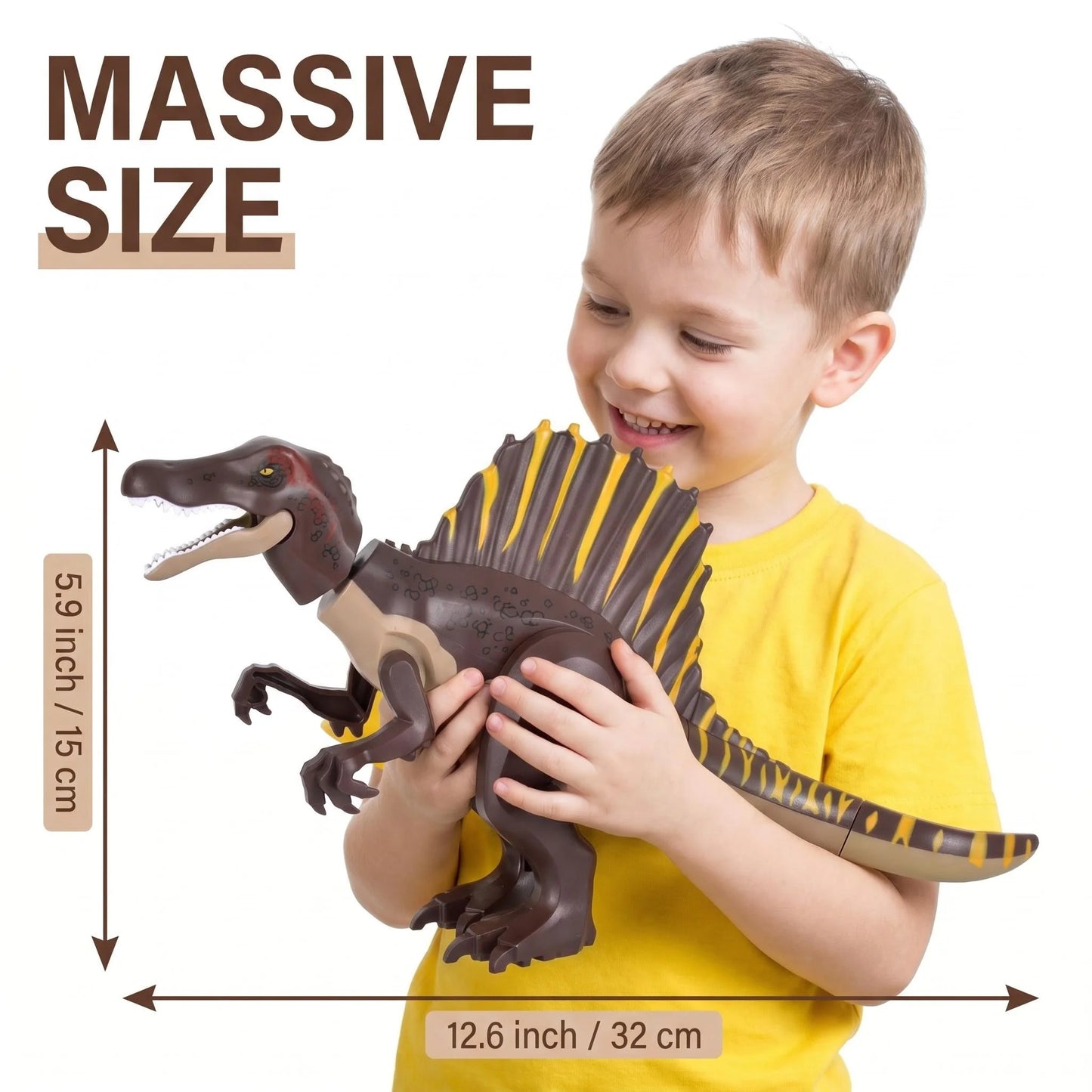 MOC Jurassic Building Block Dinosaur Model Big Brachiosaurus Toy