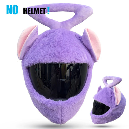 Protection Headgear Cover Plush Cartoon Helmet for Motorcycle Full Face