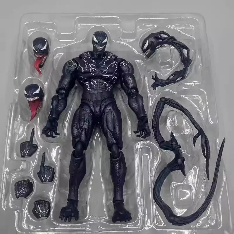 Venom The Last Dance: Venom Anime Action Figure Venom Horse Change Face Statue Model Toys Collectible Christmas Halloween Gifts-EXPROTAS