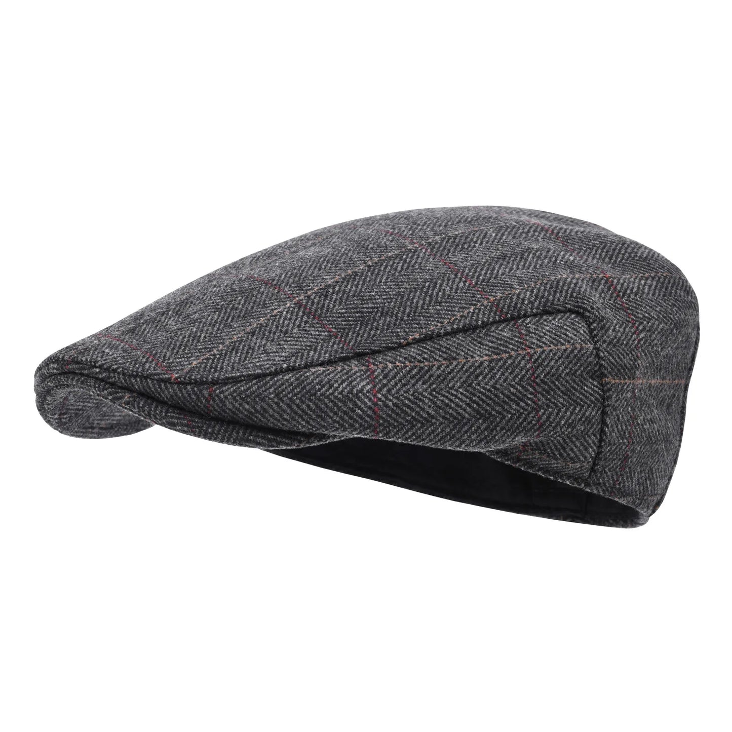 STARANCE Men's Herringbone Flat Ivy Newsboy Hat Wool Blend Gatsby Cabbie Cap