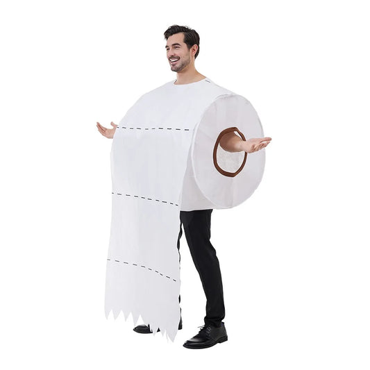 Spoof Toilet Paper Costume for Adults - Funny Clown Outfit for Parties