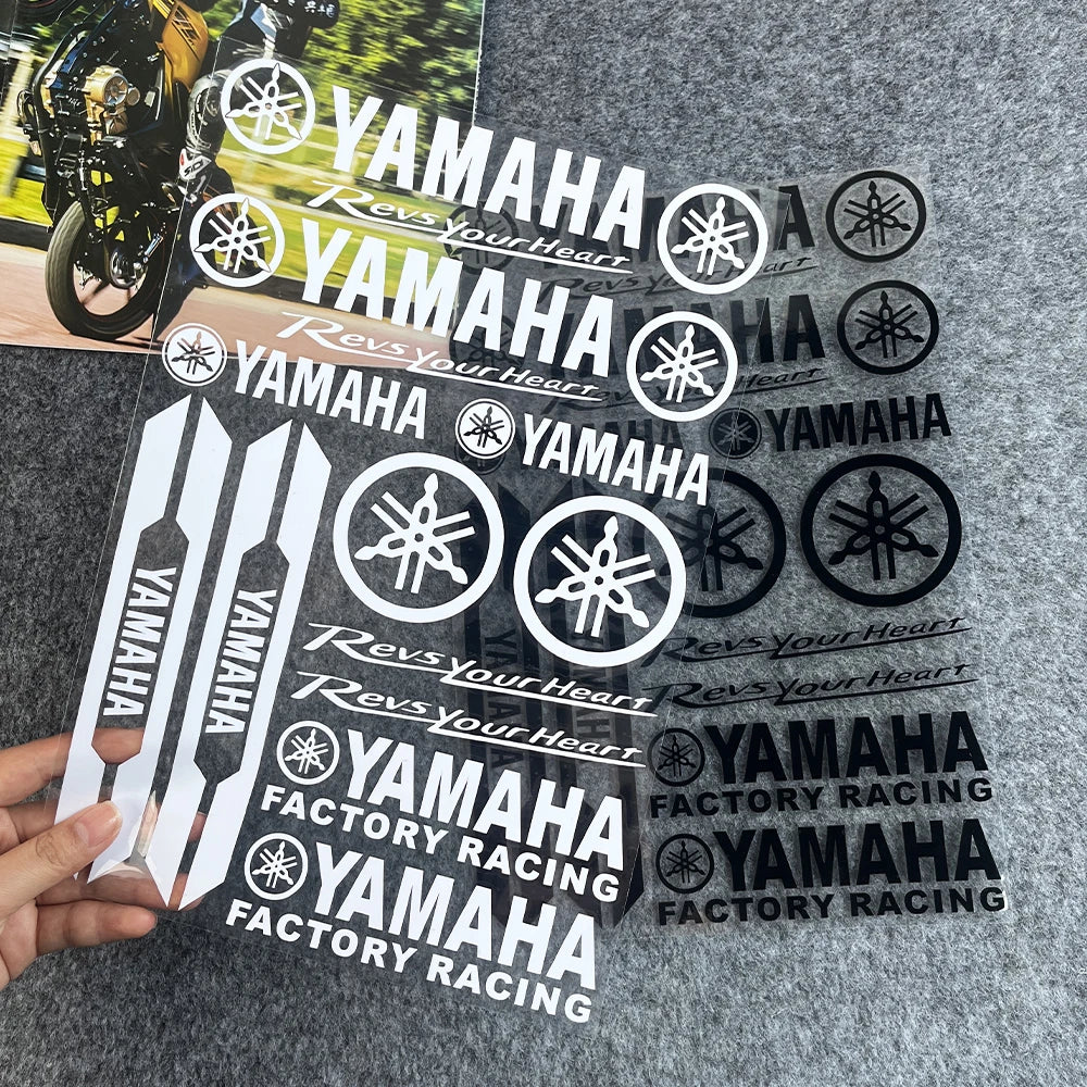 For Yamaha Motorcycle Bike Reflective Letter Stickers Racing Decals