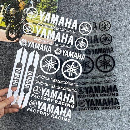 For Yamaha Motorcycle Bike Reflective Letter Stickers Racing Decals