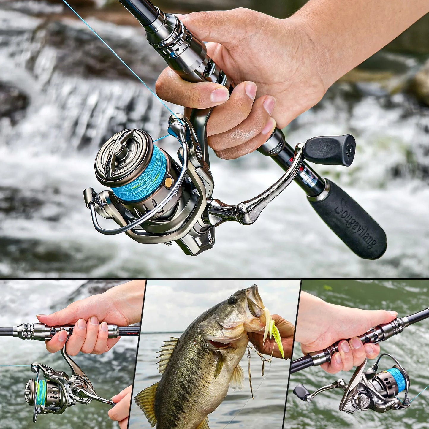 Spinning Fishing Reel 1000-7000 18kg Max Drag Metal Gear Sougayilang