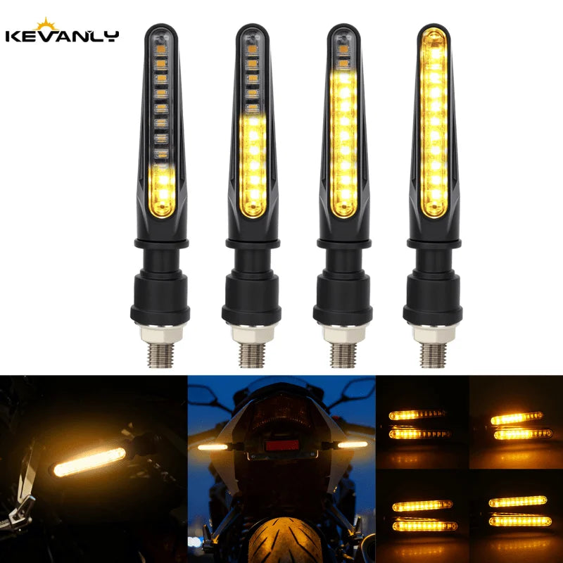 2Pcs/4Pcs Turn Signal Light Motorcycle LED Indicators Universal Amber Lamp